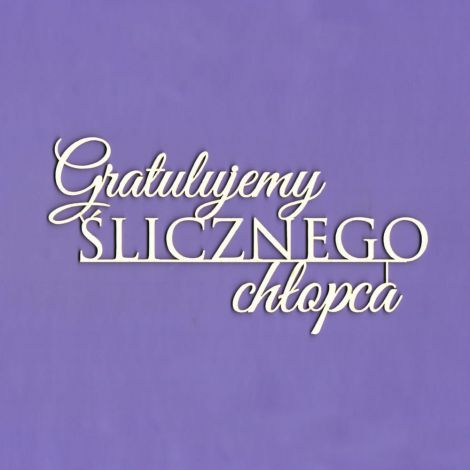 Tekturka Crafty Moly Napis G5 - Gratulujemy ślicznego chłopca